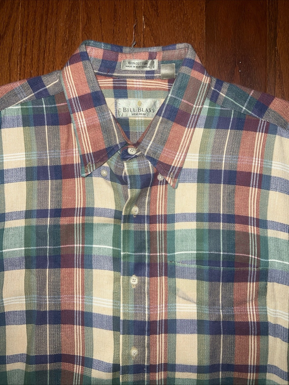 Bill Blass Men’s Multicolor Plaid Button-Down Shirt